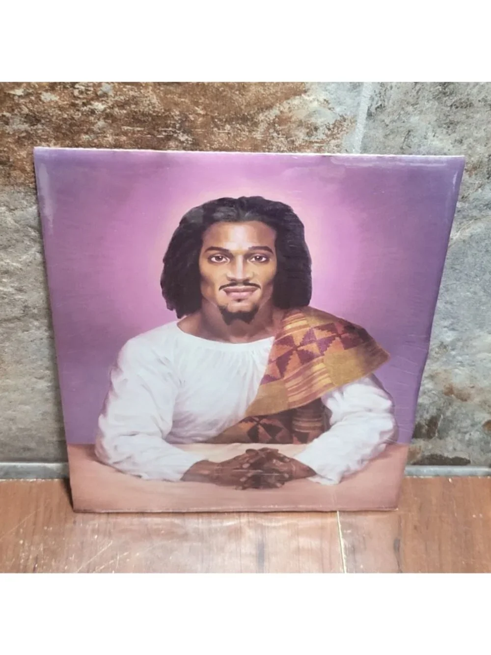 Vintage Unframed African American Portrayal of Jesus Christ Lithograph Art Print